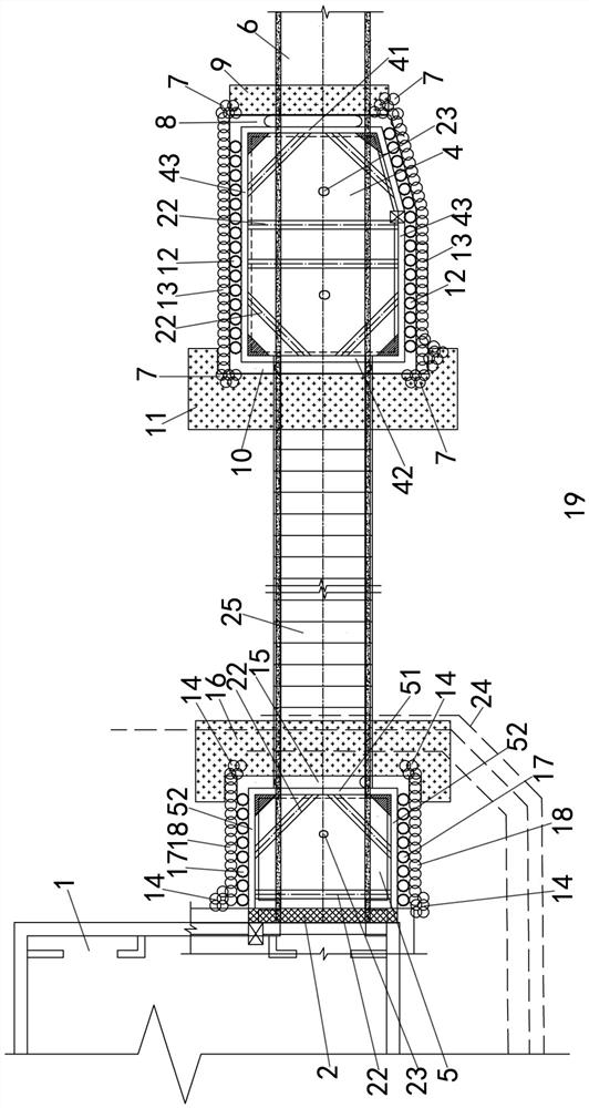 Shield-first and pipe-jacking-second up-and-down parallel overlapped tunnel structure and construction method thereof