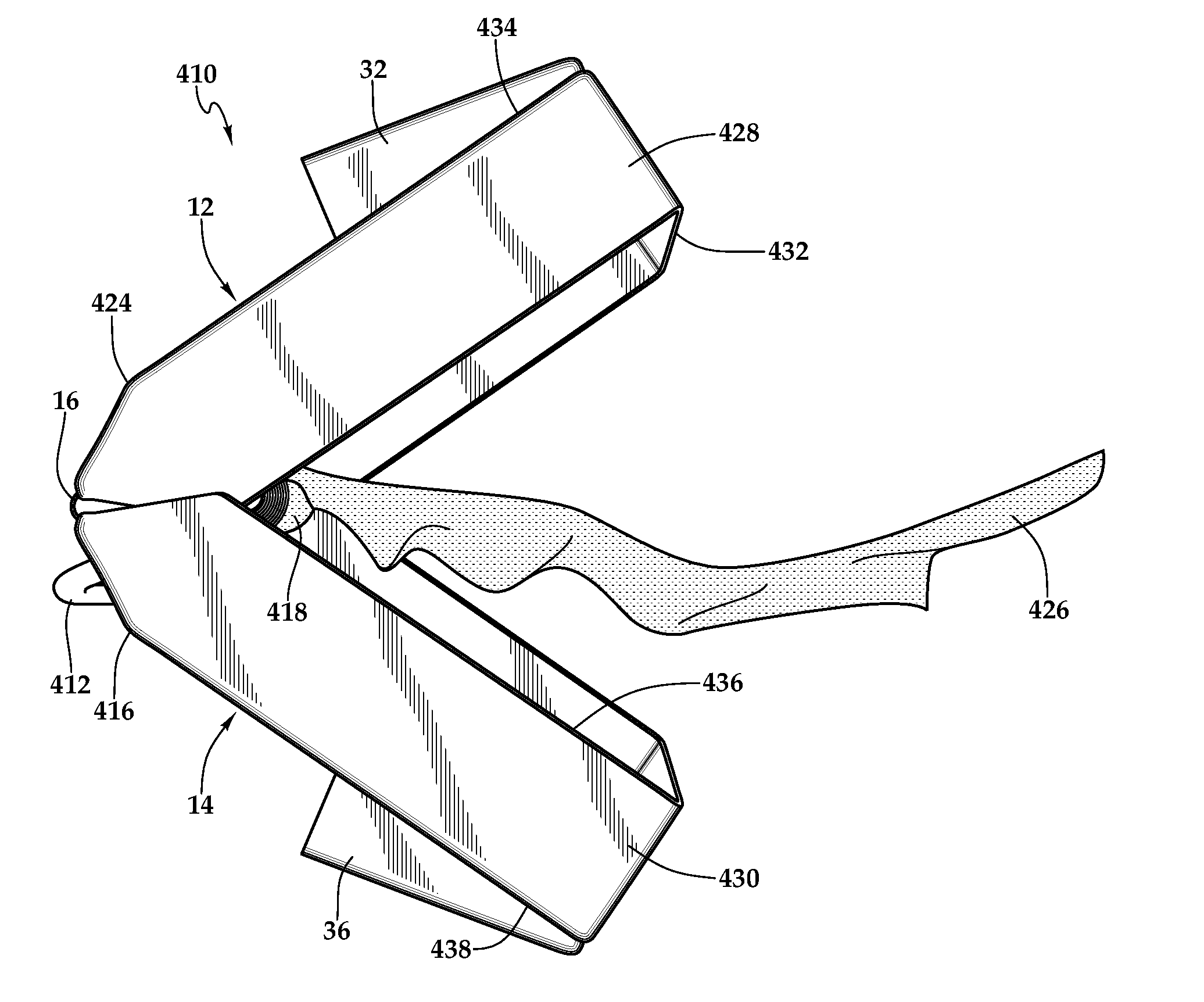 Collection device for pet waste material