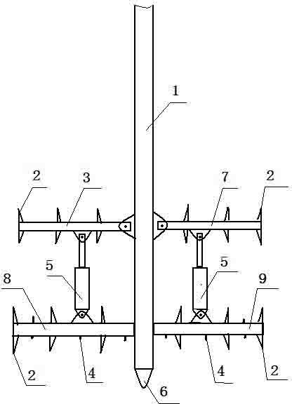 Drilling machine of three-dimensional stirring pile