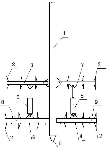 Drilling machine of three-dimensional stirring pile