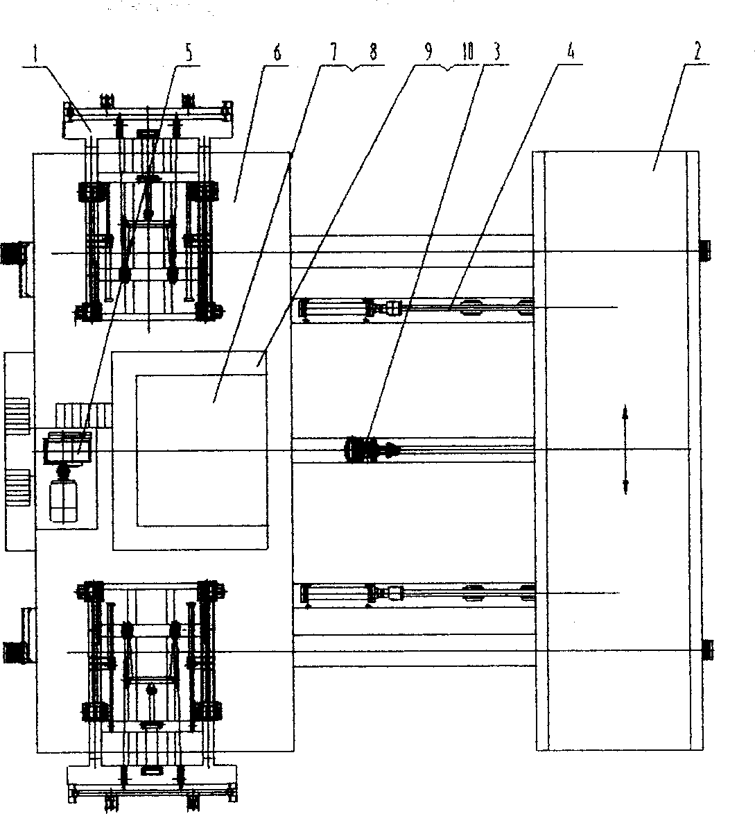 Coke-receiving, core-quenching and coke-discharging equipment for horizontal coke-oven