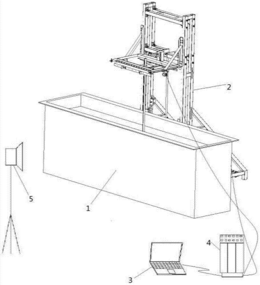 Experimental device for water entry and wave-making movement of multi-angle objects