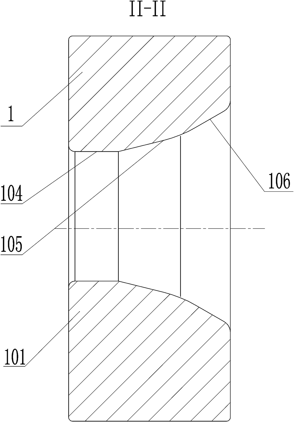 High-precision and high-strength cold-drawing forming die for special-shaped D-shaped pipe