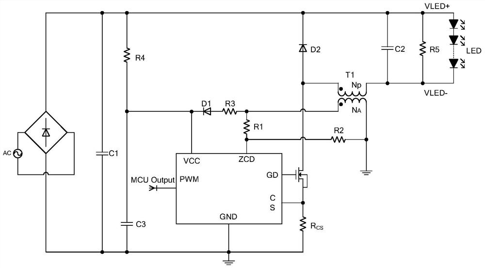 Driving control circuit structure for realizing dimming function