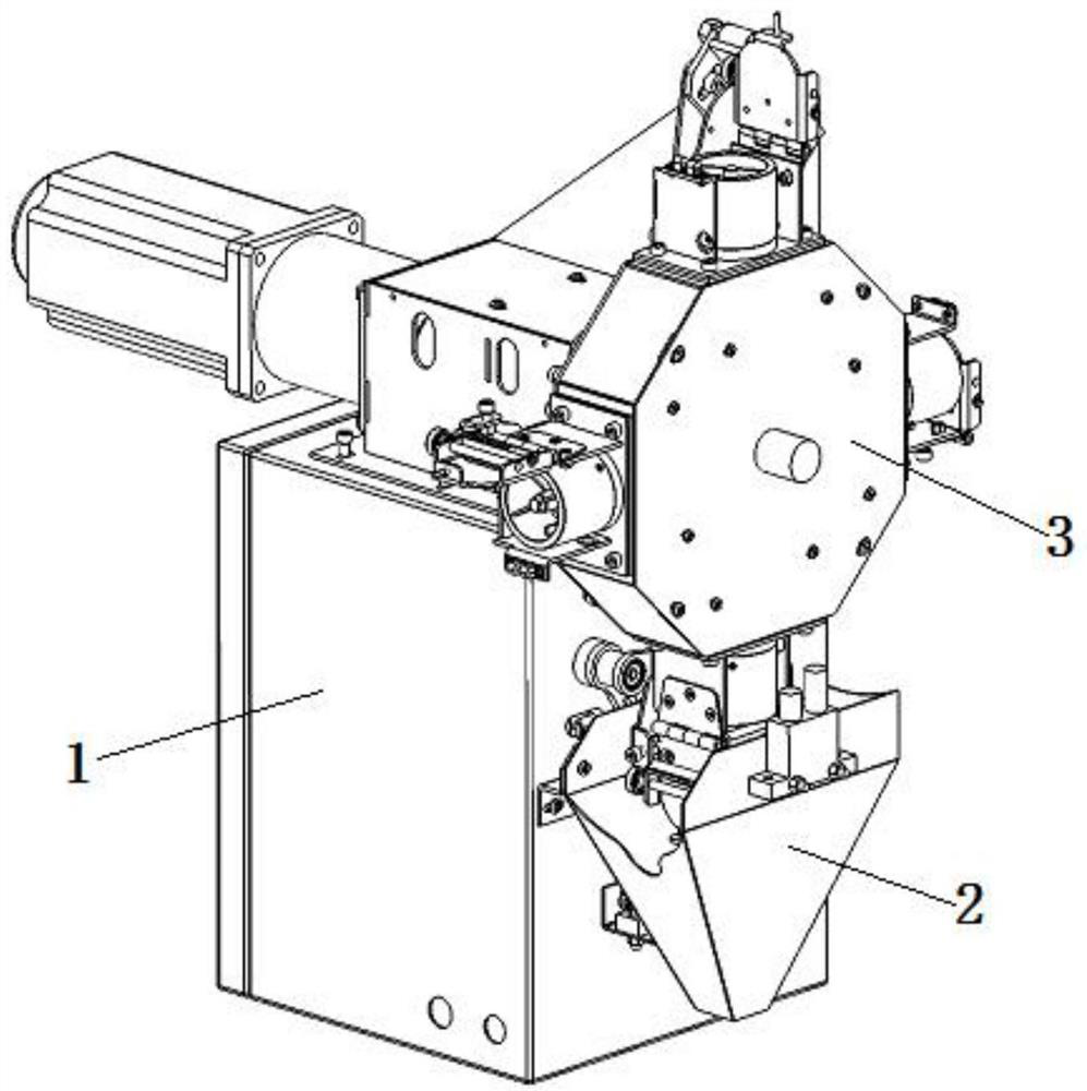 Mixing device with quantitative discharging function for traditional Chinese medicine decoction pieces