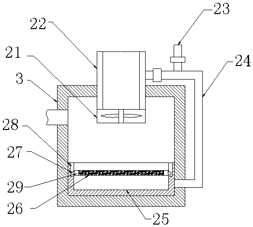 Amorphous silicon thin film battery tail gas treatment device