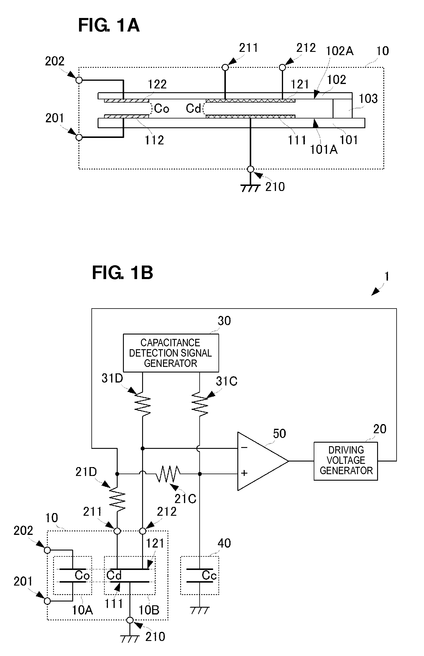 Variable capacitance device