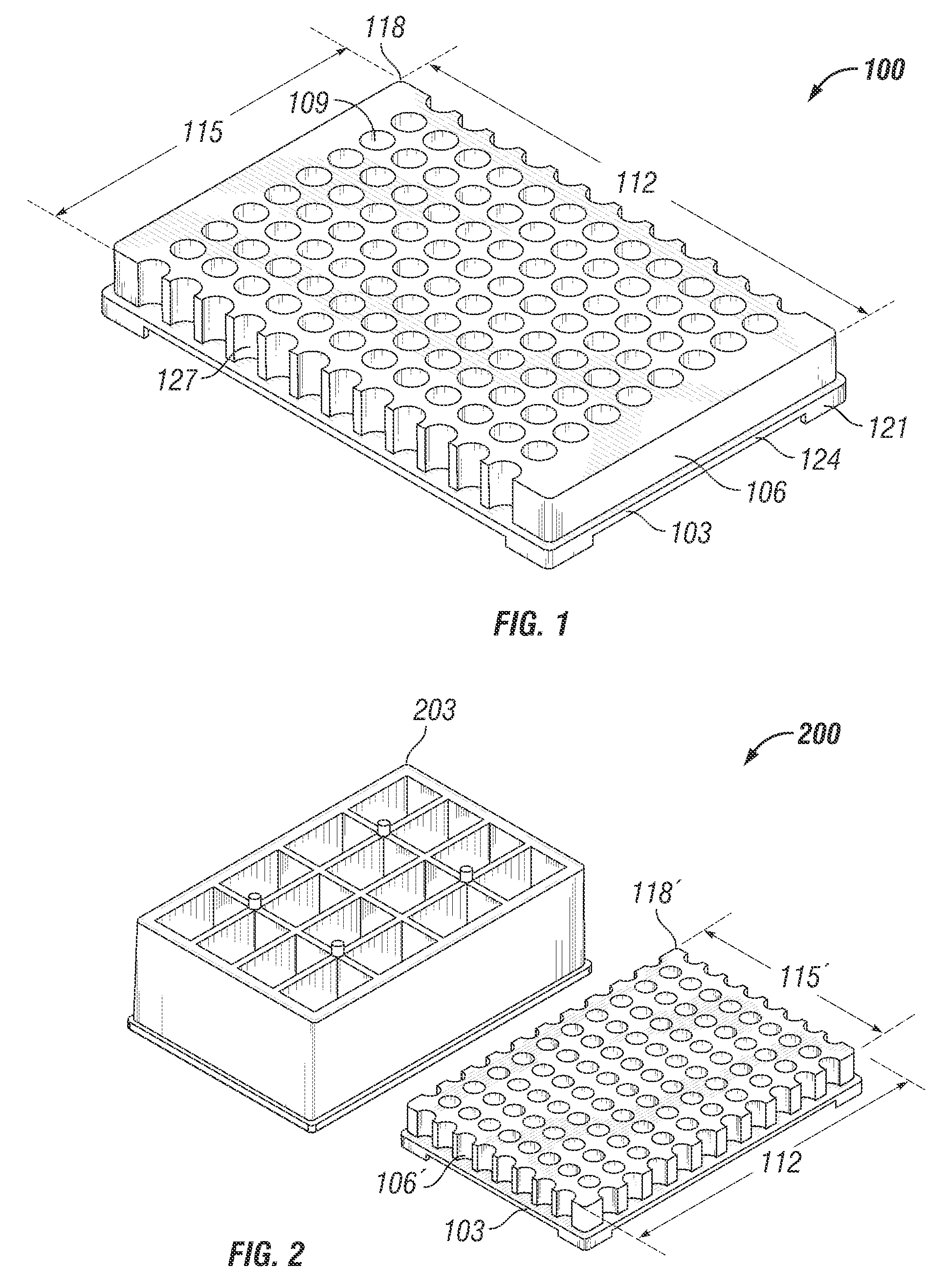 Microtitre plate with a relieved perimeter