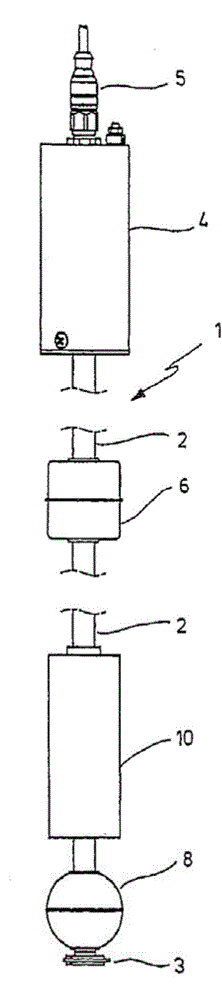 Device and procedure to determine density of liquid