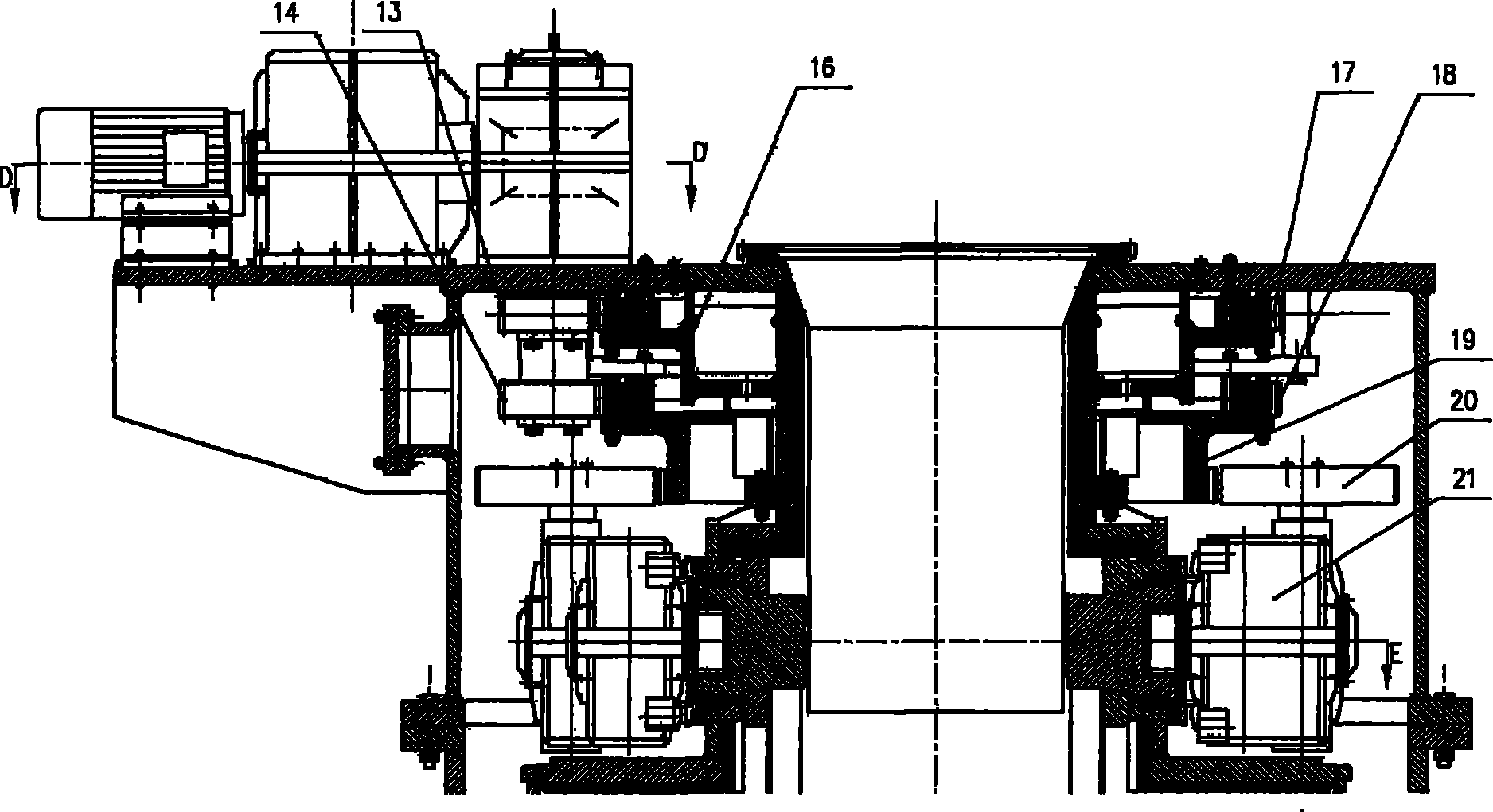 Furnace top distributing gear