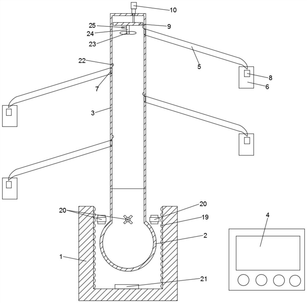 Fractionation device for organic chemistry experiment