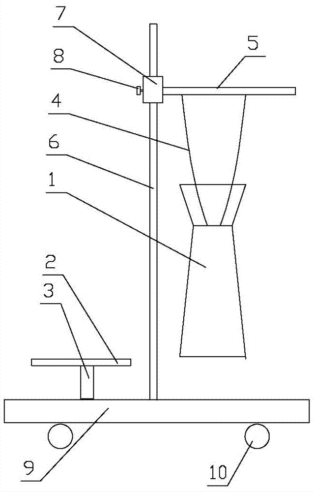 Concrete slump test device and method of use