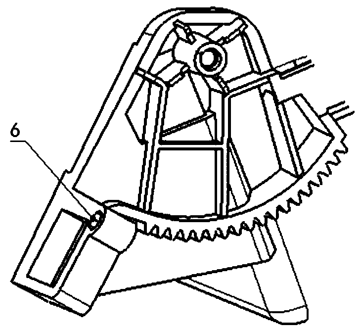 Rotary shaft structure of instrument board storage box