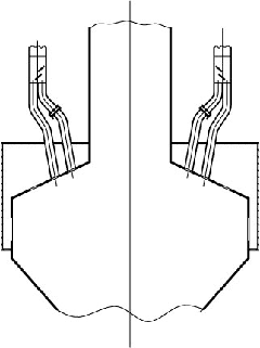 Simple rich-lean separation device arranged in W-flame boiler