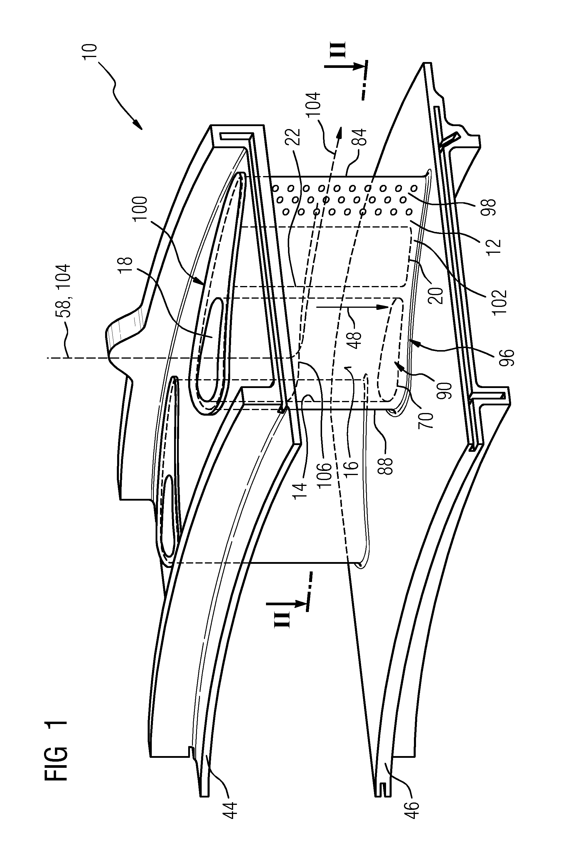 Impingement cooling of turbine blades or vanes