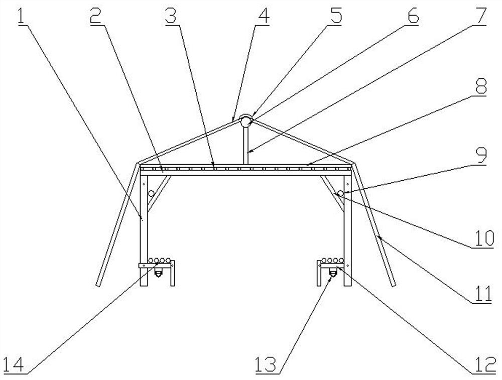 Multi-dimensional rapid construction method of high-strength bamboo corridor