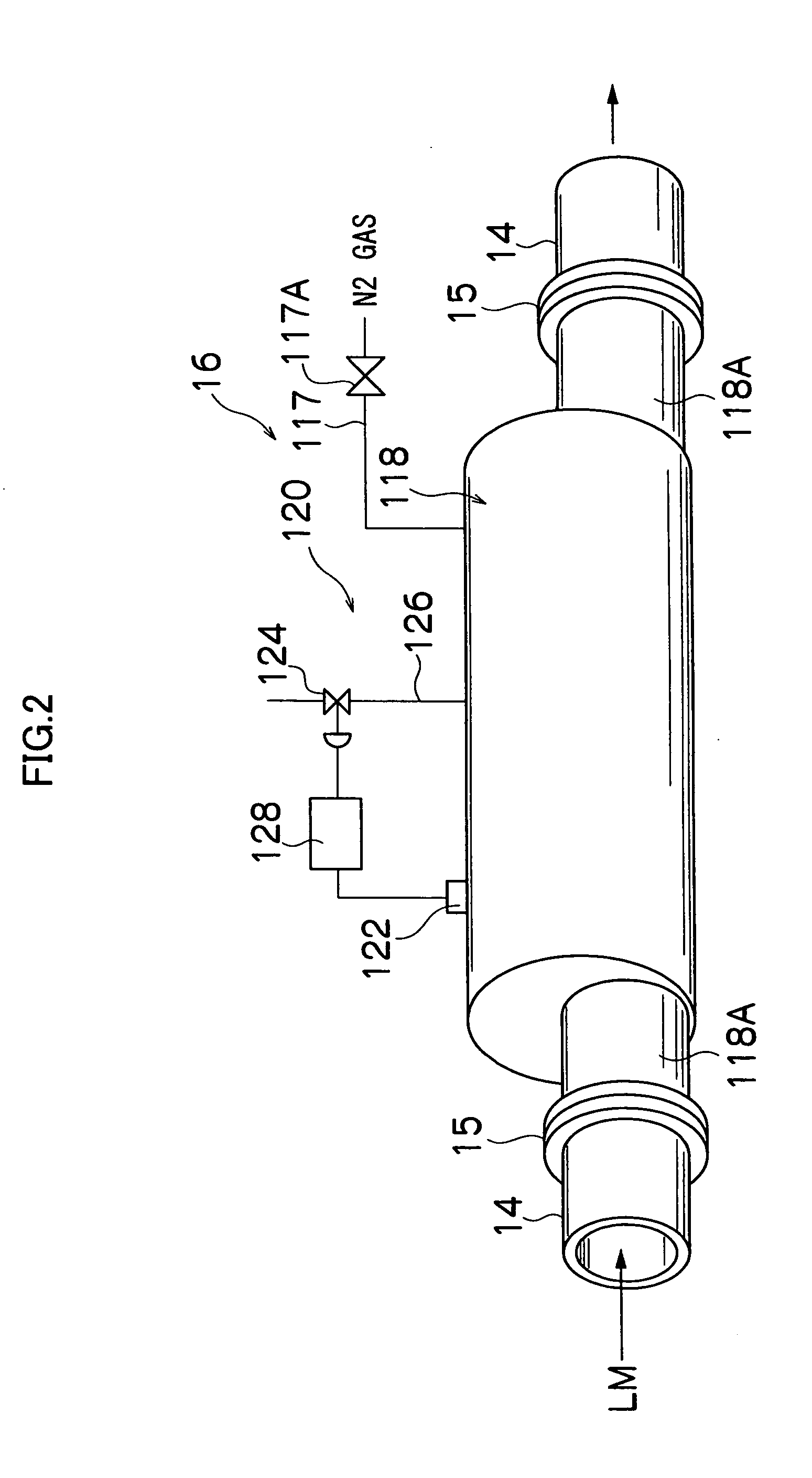 Gas-liquid separation method and unit