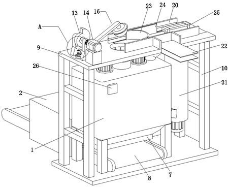 Secondary processing device for caked pig feed