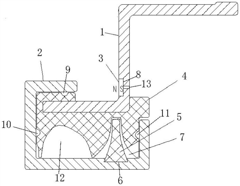 Bearing seal ring structure of magnetic fluid medium