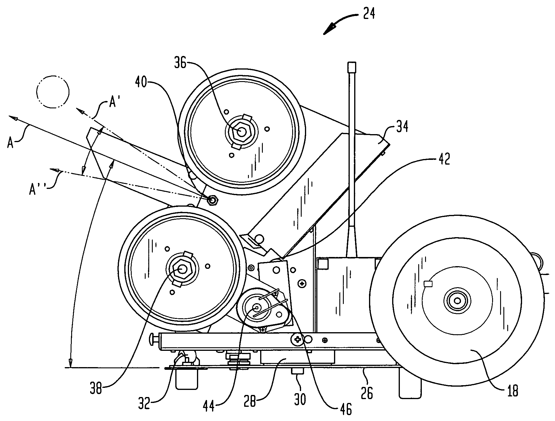 Oscillating ball throwing machine