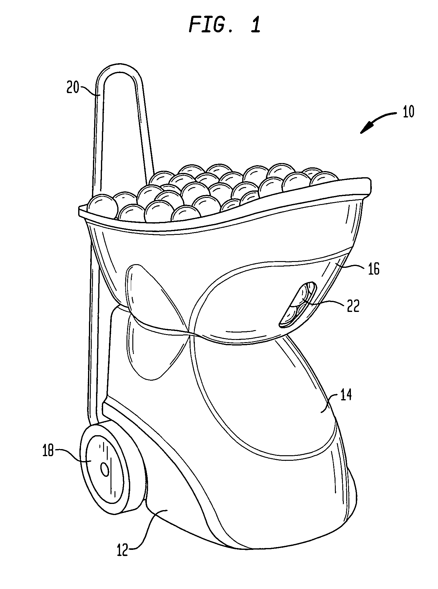 Oscillating ball throwing machine