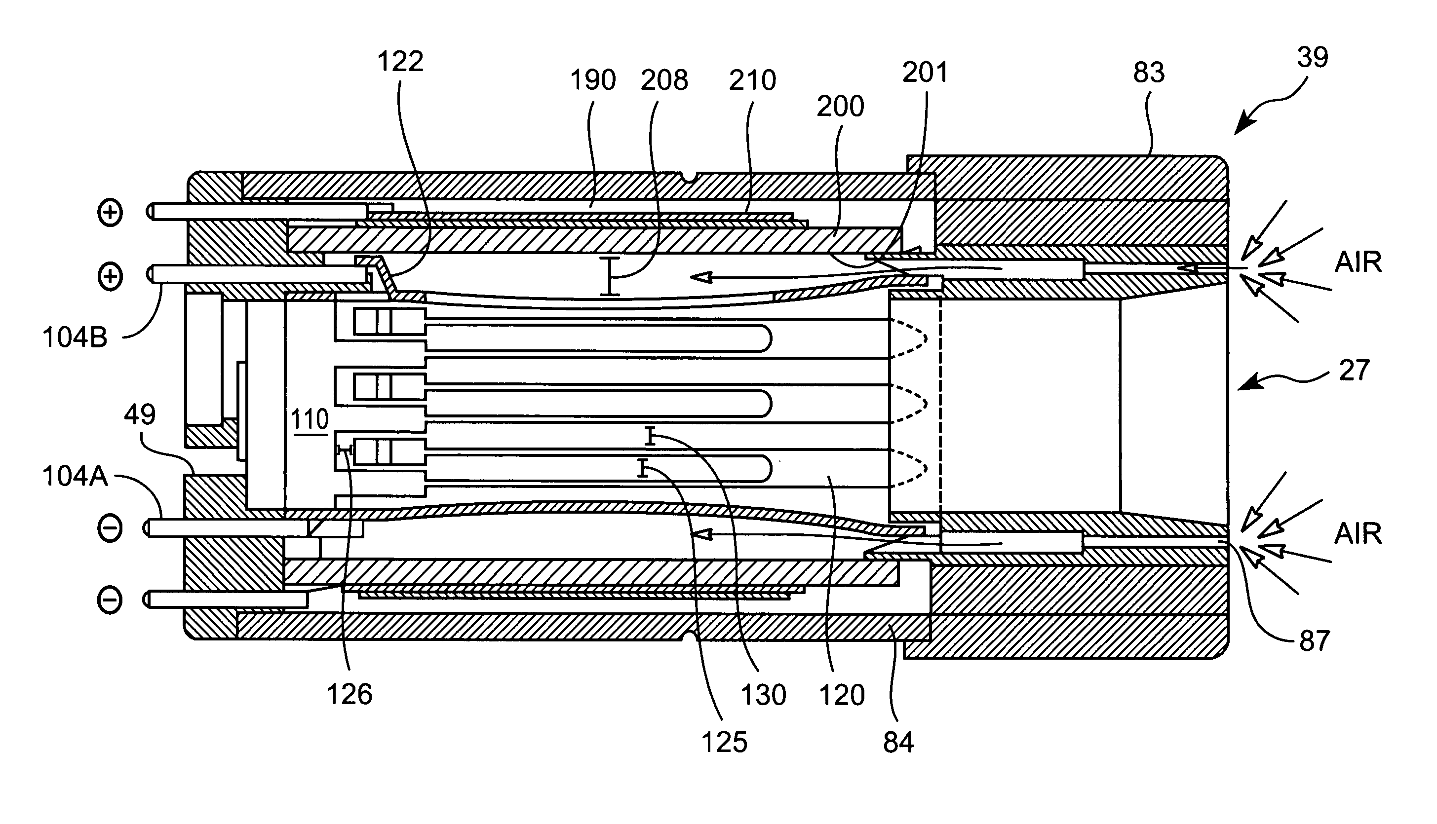 Flow distributor of an electrically heated cigarette smoking system