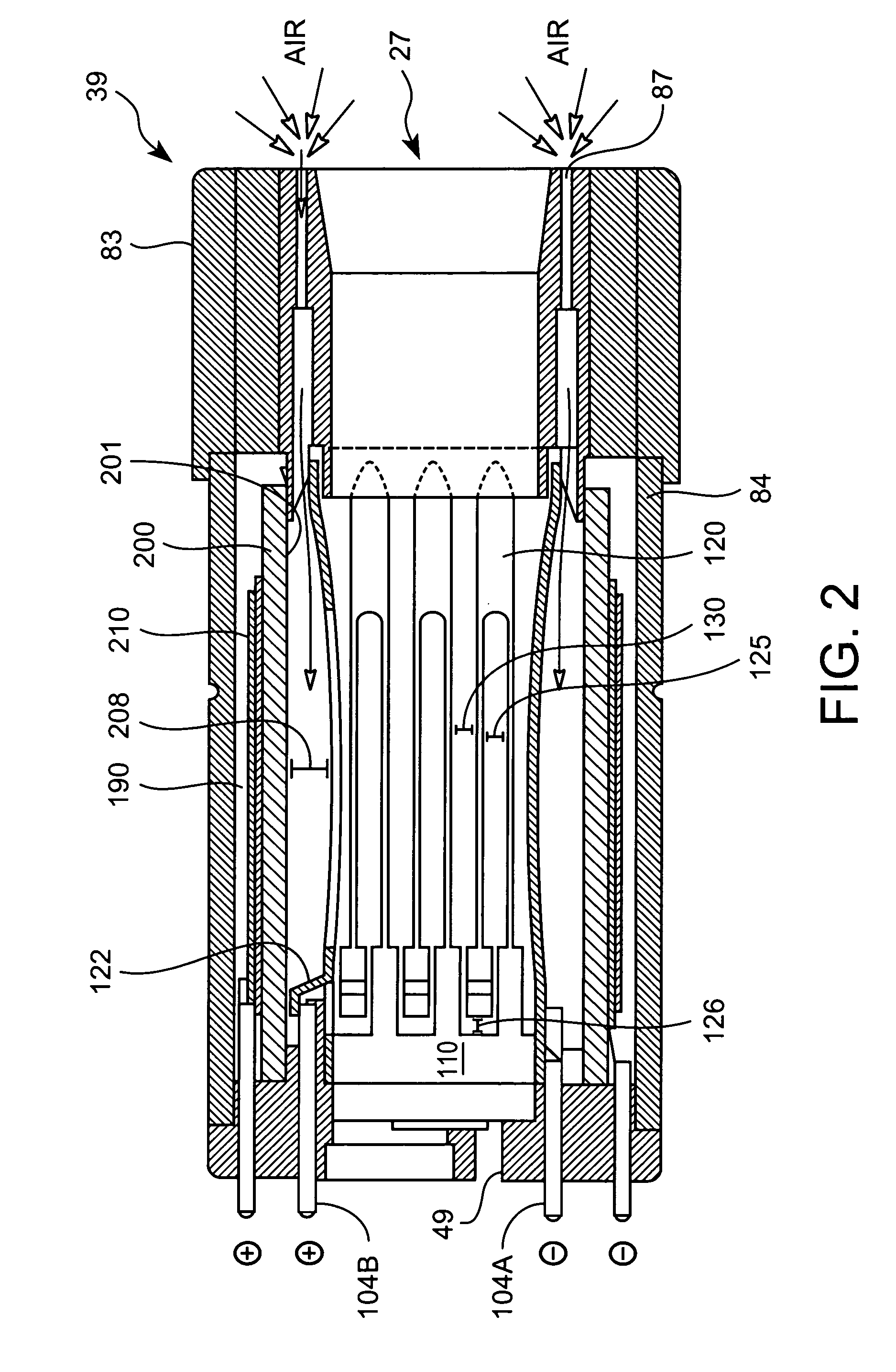 Flow distributor of an electrically heated cigarette smoking system