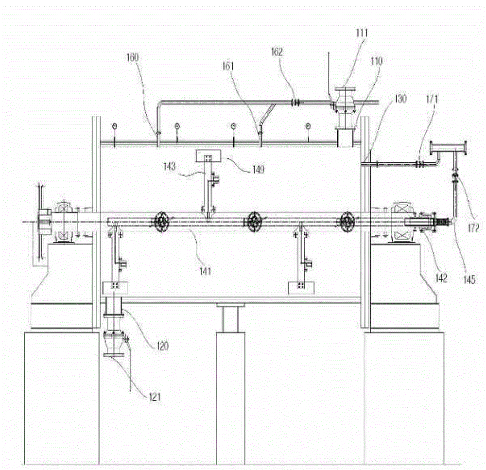 Method for production of carbonized solids and soluble liquid from food waste and device for production of same