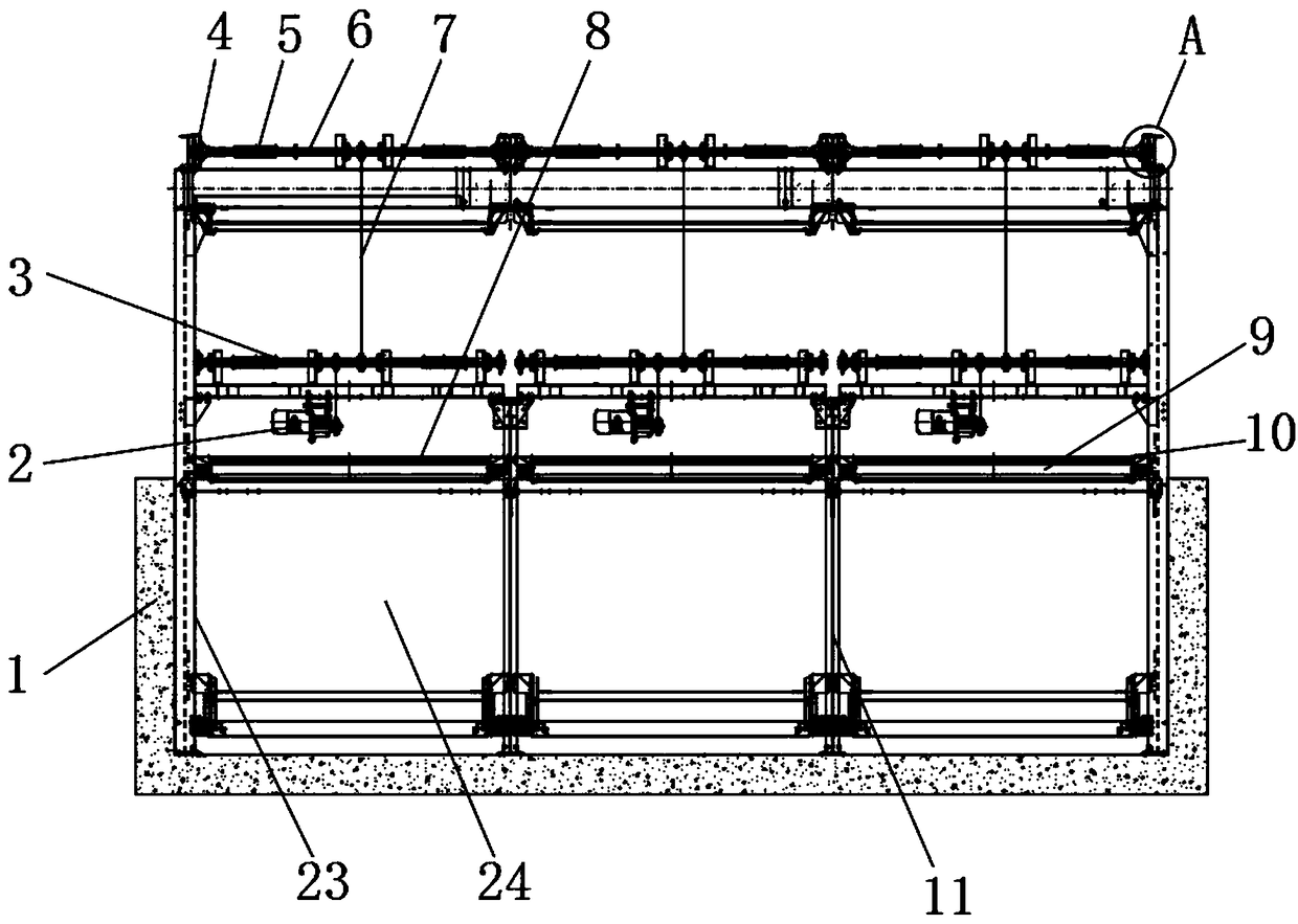 Novel lifting and transferring mechanical garage with one undergroundfloor and two overground floors