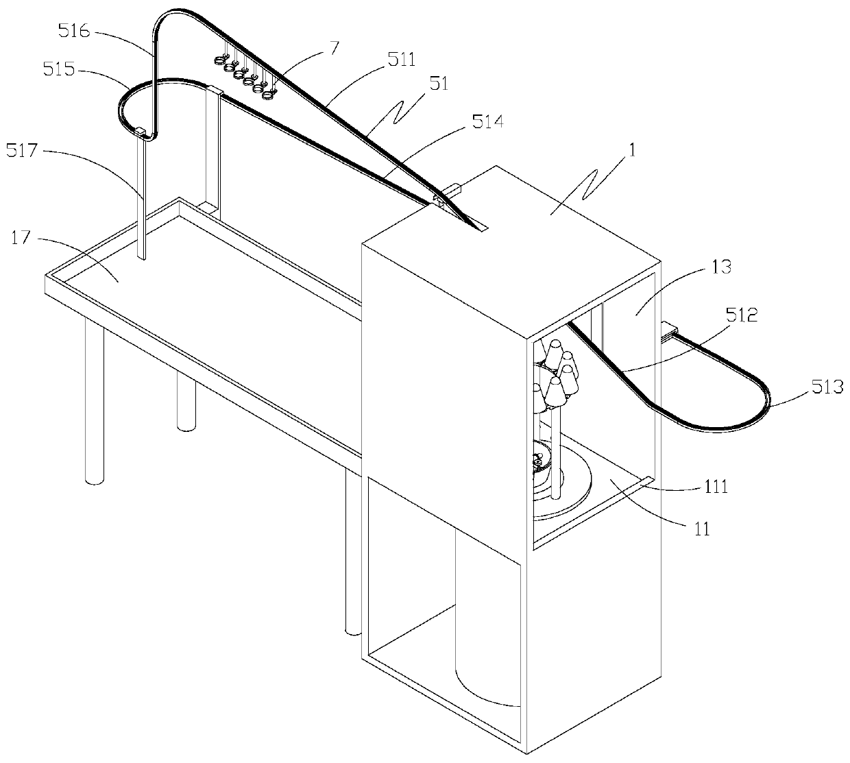 Folding umbrella wiping equipment