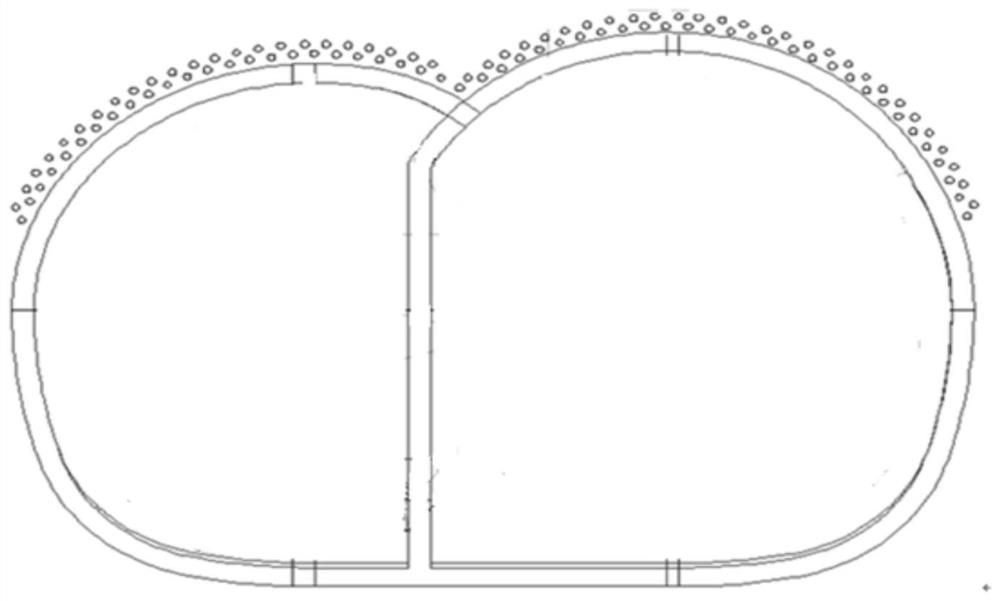 Primary supporting method for underground excavation tunnel of underpass airport terminal