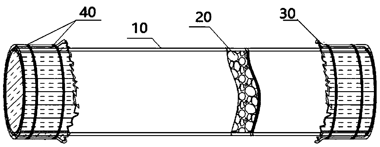 Retaining wall reverse filter drain hole embedded part and construction method thereof