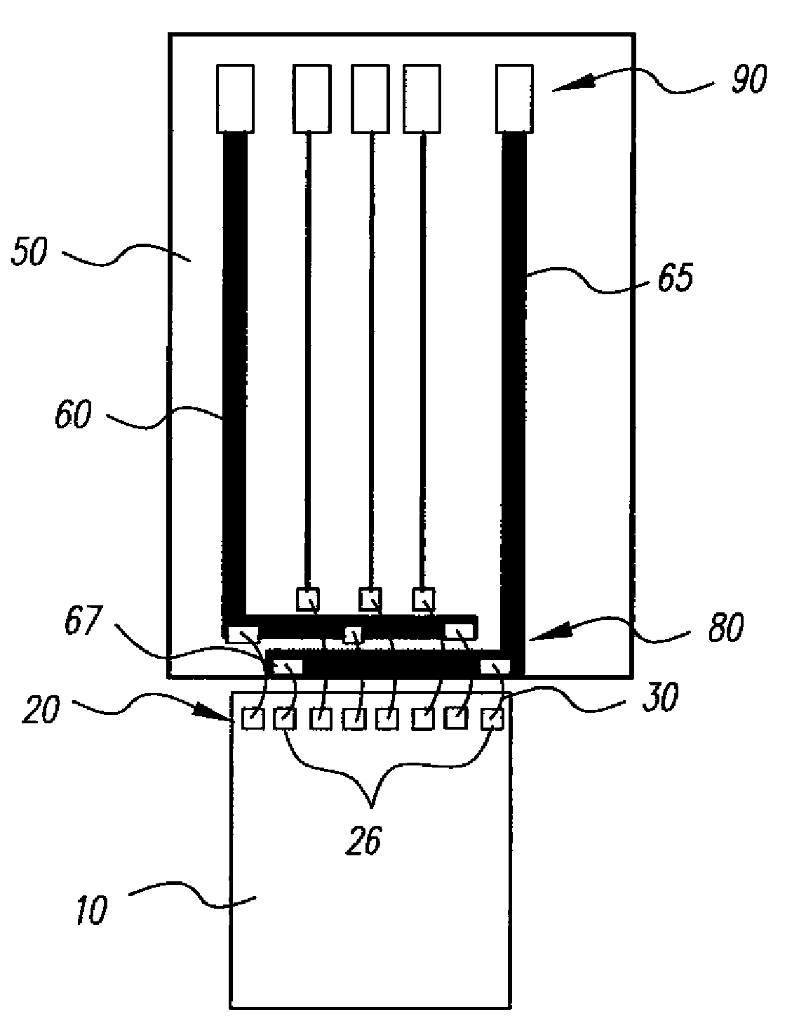 Fluid-ejecting device with simplified connectivity