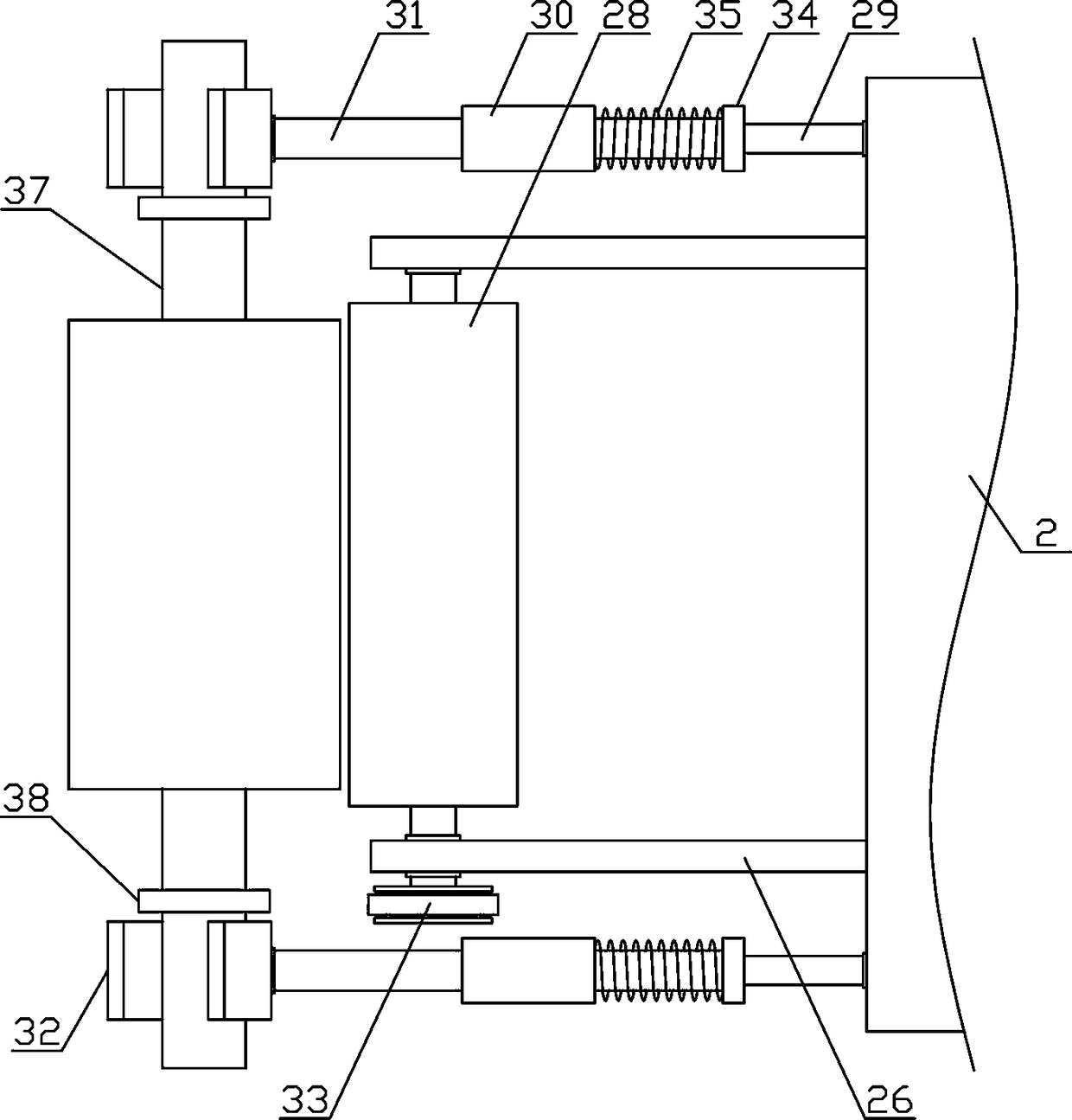 Woolen strip continuous winding mechanism