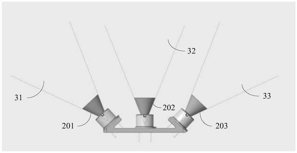 Water cannon aiming device, fire-fighting water cannon and water cannon aiming method