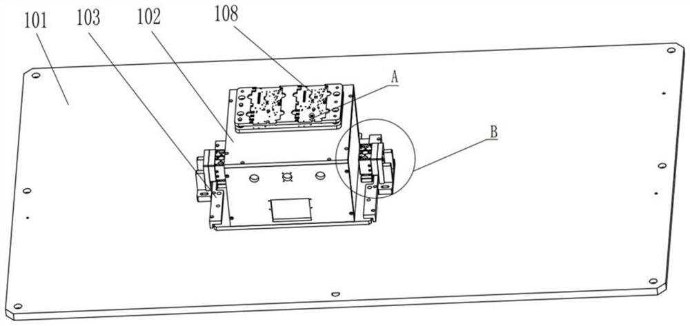 Track linkage type automatic production testing mechanism