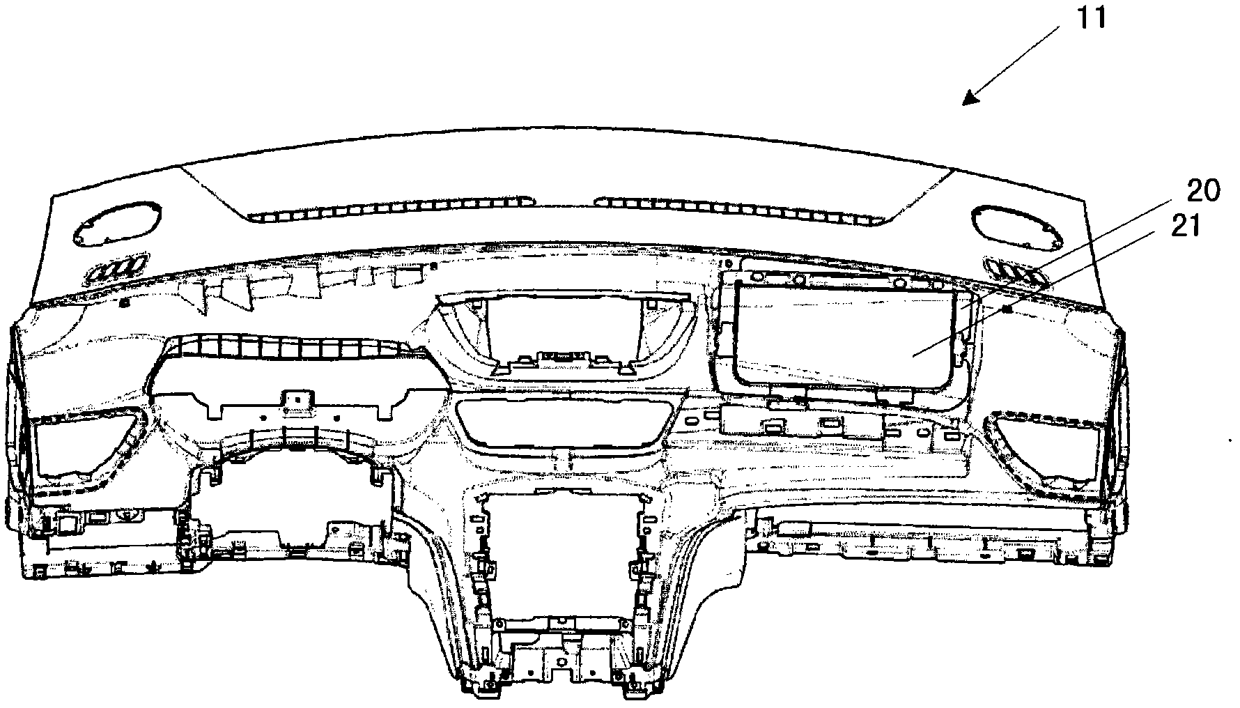 Vehicle instrument board assembly for mounting airbag assembly