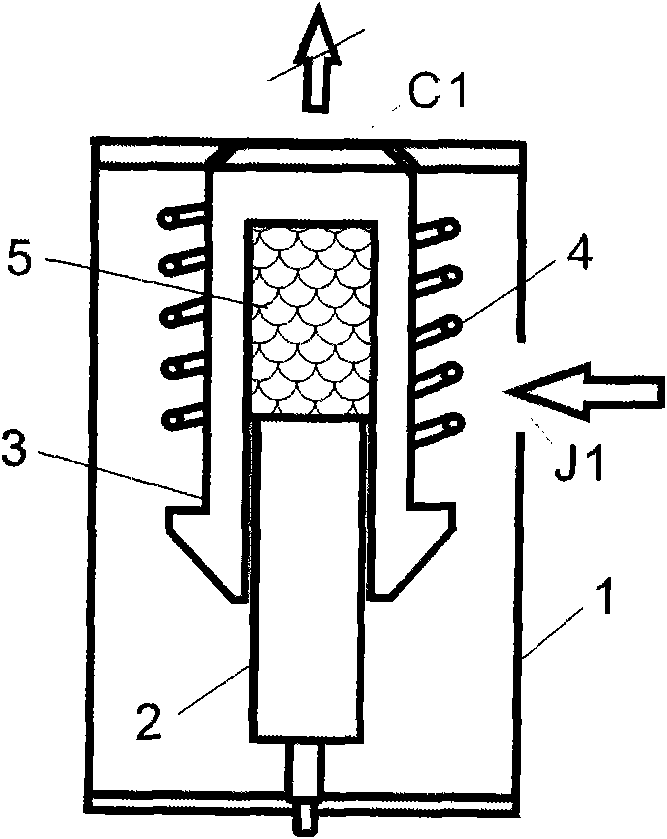 Temperature switch based on phase change and volume change effect of low-melting point metal