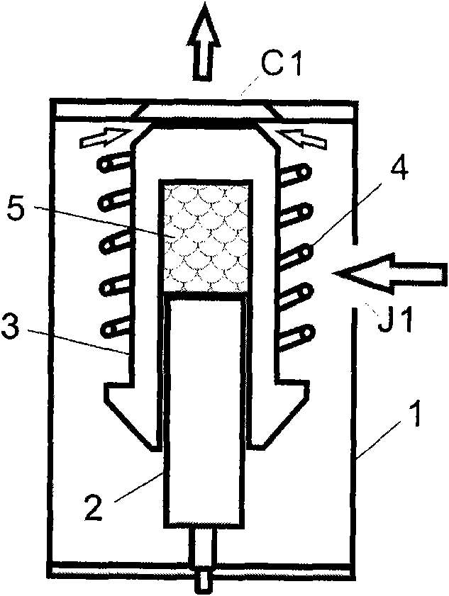 Temperature switch based on phase change and volume change effect of low-melting point metal