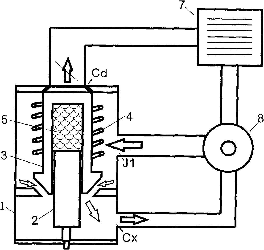 Temperature switch based on phase change and volume change effect of low-melting point metal