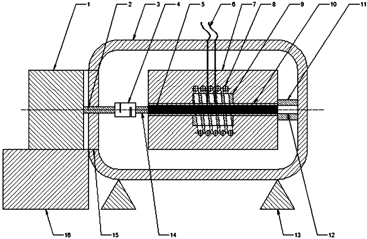 In-situ heating hot crack test device