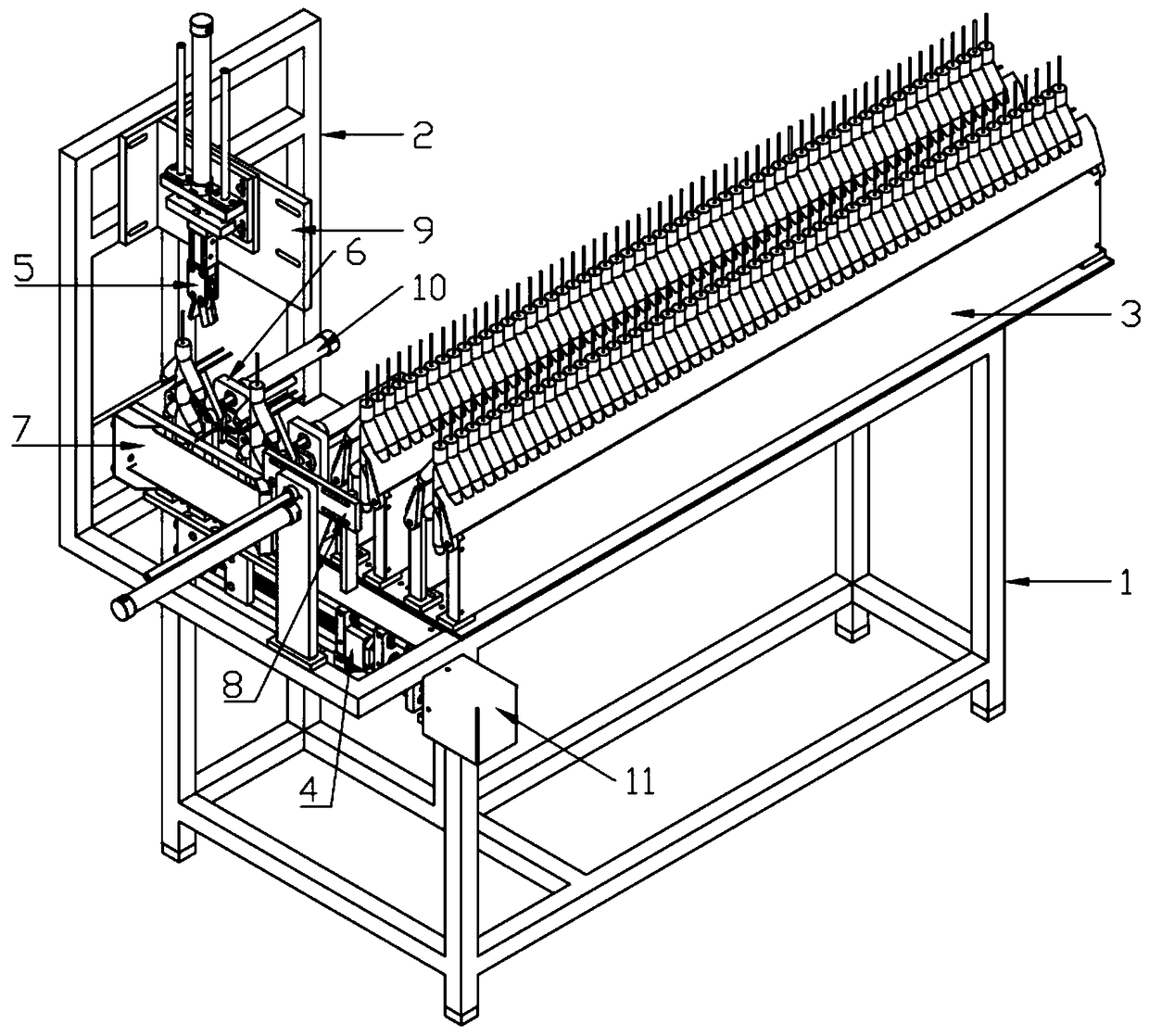 Finished Christmas tree branch receiving device