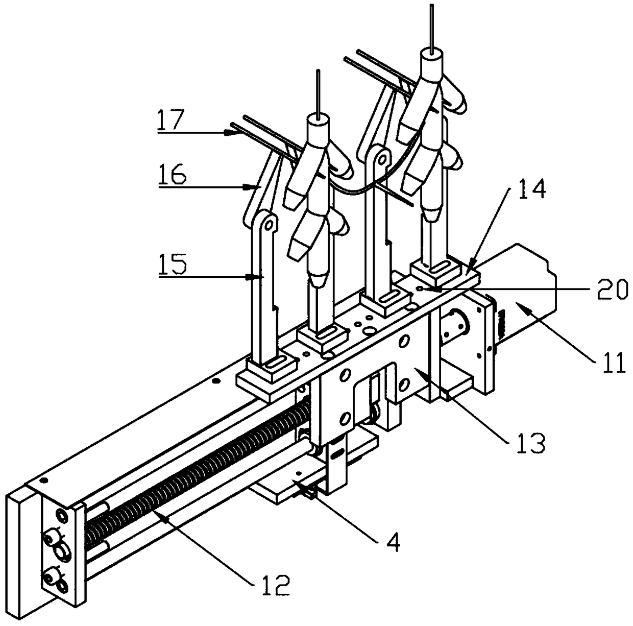 Finished Christmas tree branch receiving device