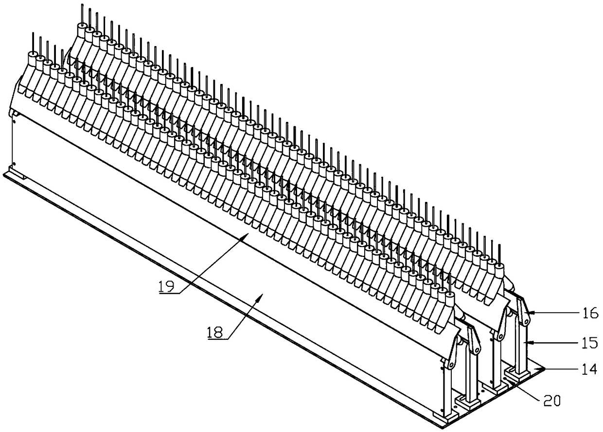 Finished Christmas tree branch receiving device