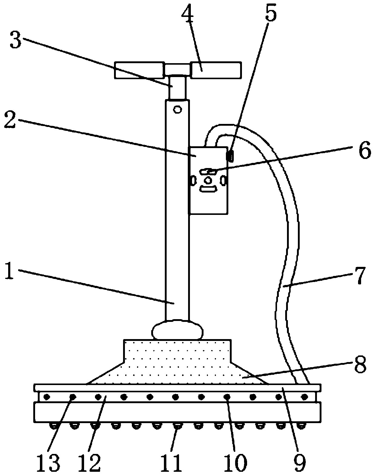 Automatic lubricating and cleaning device of numerical control processing machine tool