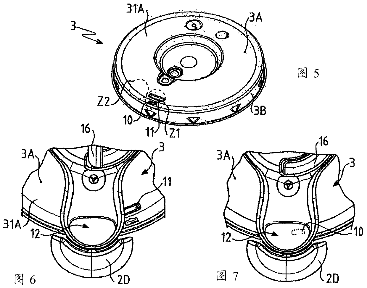 Set pressure cooker with lid opening