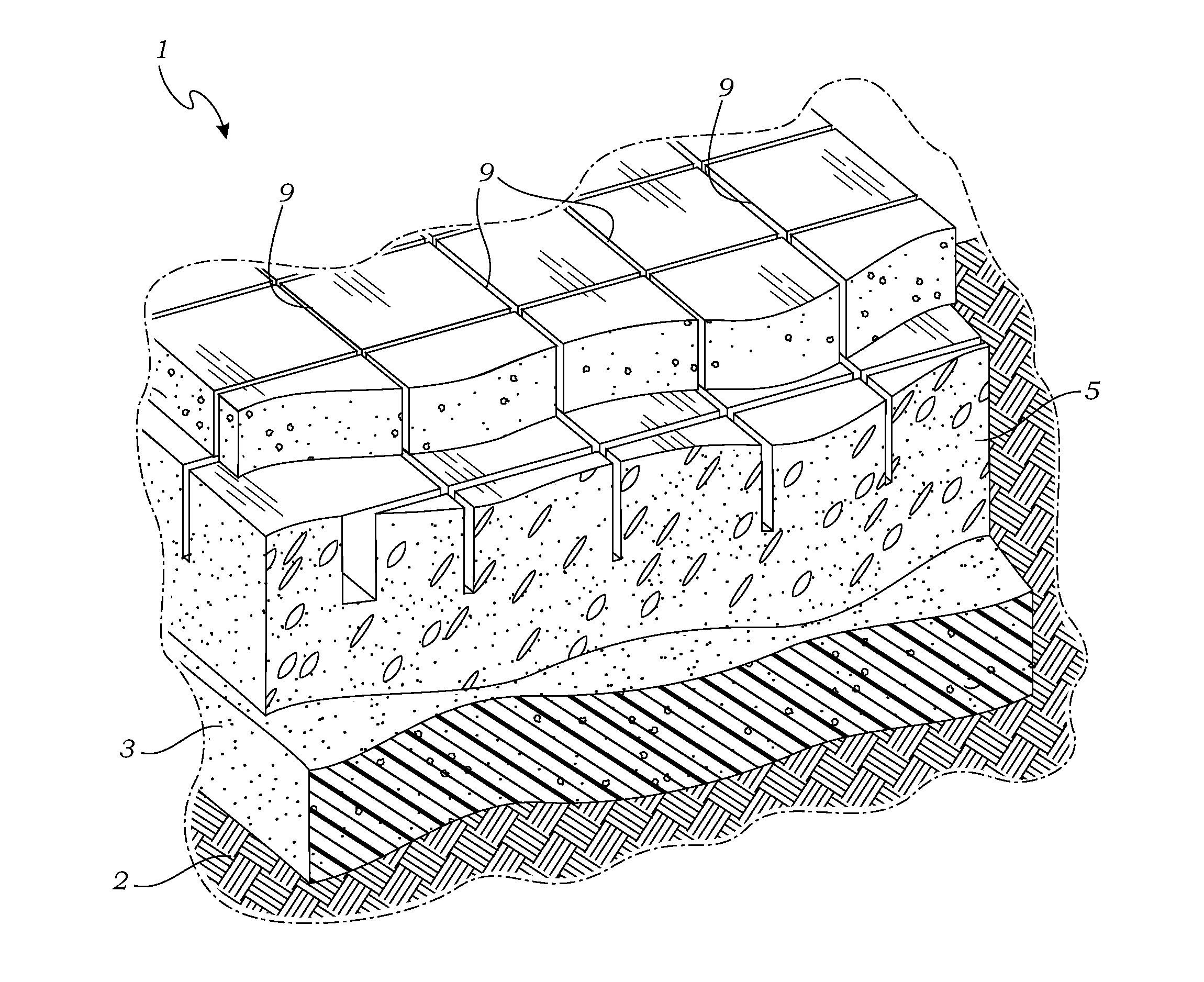 Layered architectural pervious concrete