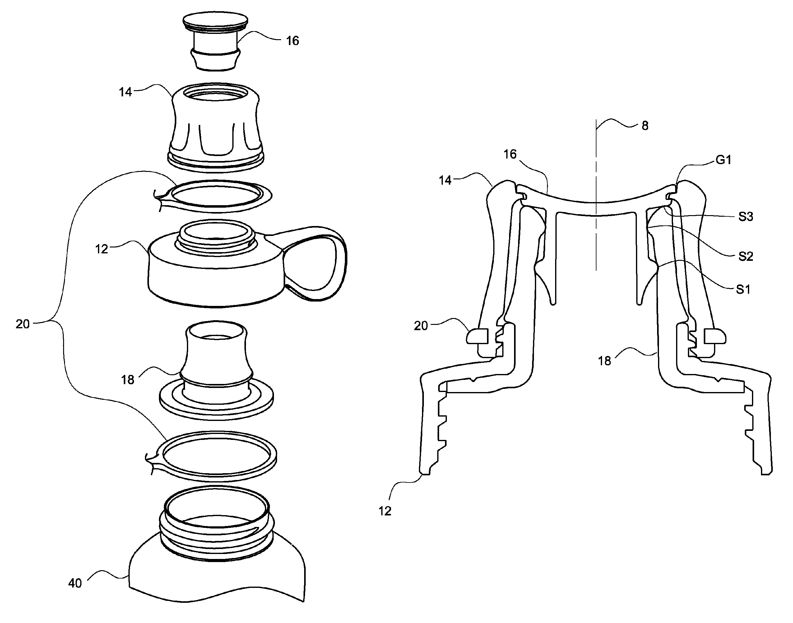 Cap with integrated spout