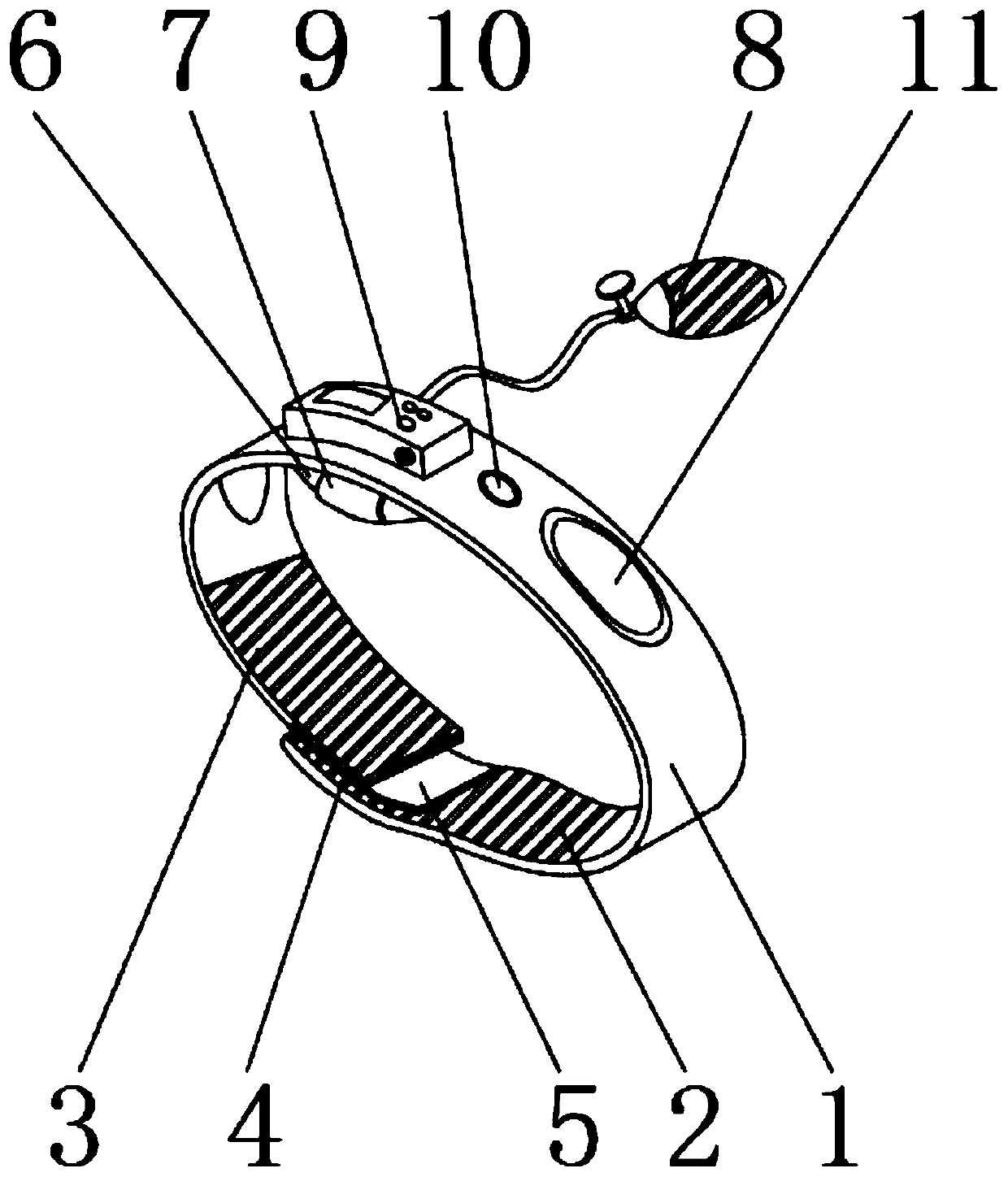 Intelligent pressing fixing strap