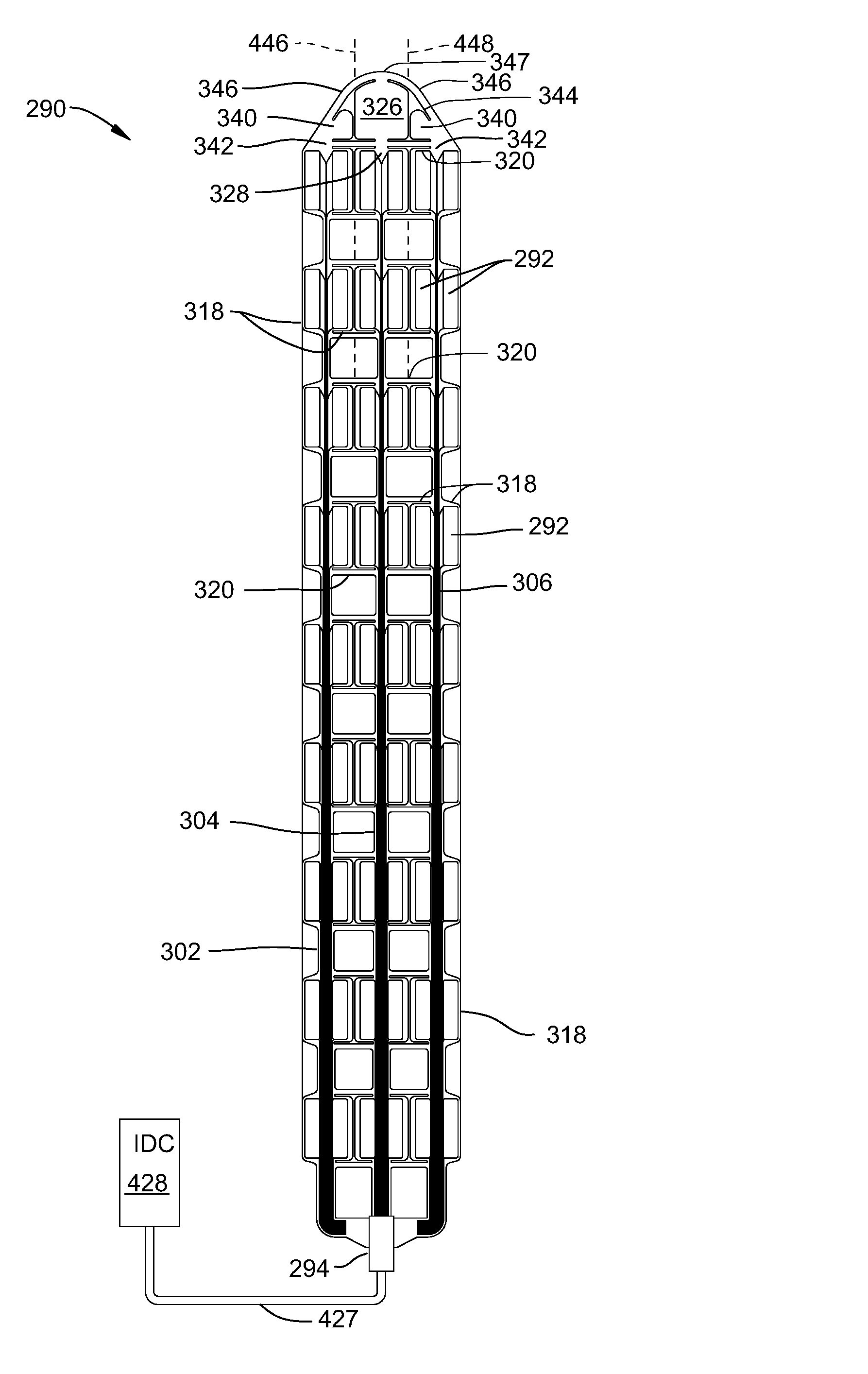 Foldable, implantable electrode assembly